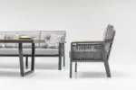 Terazzi Artemis 3+1+1 градинарски премиум сет антрацит - Image 3